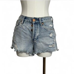Blank NYC - Women's Distressed High Waist Denim Shorts